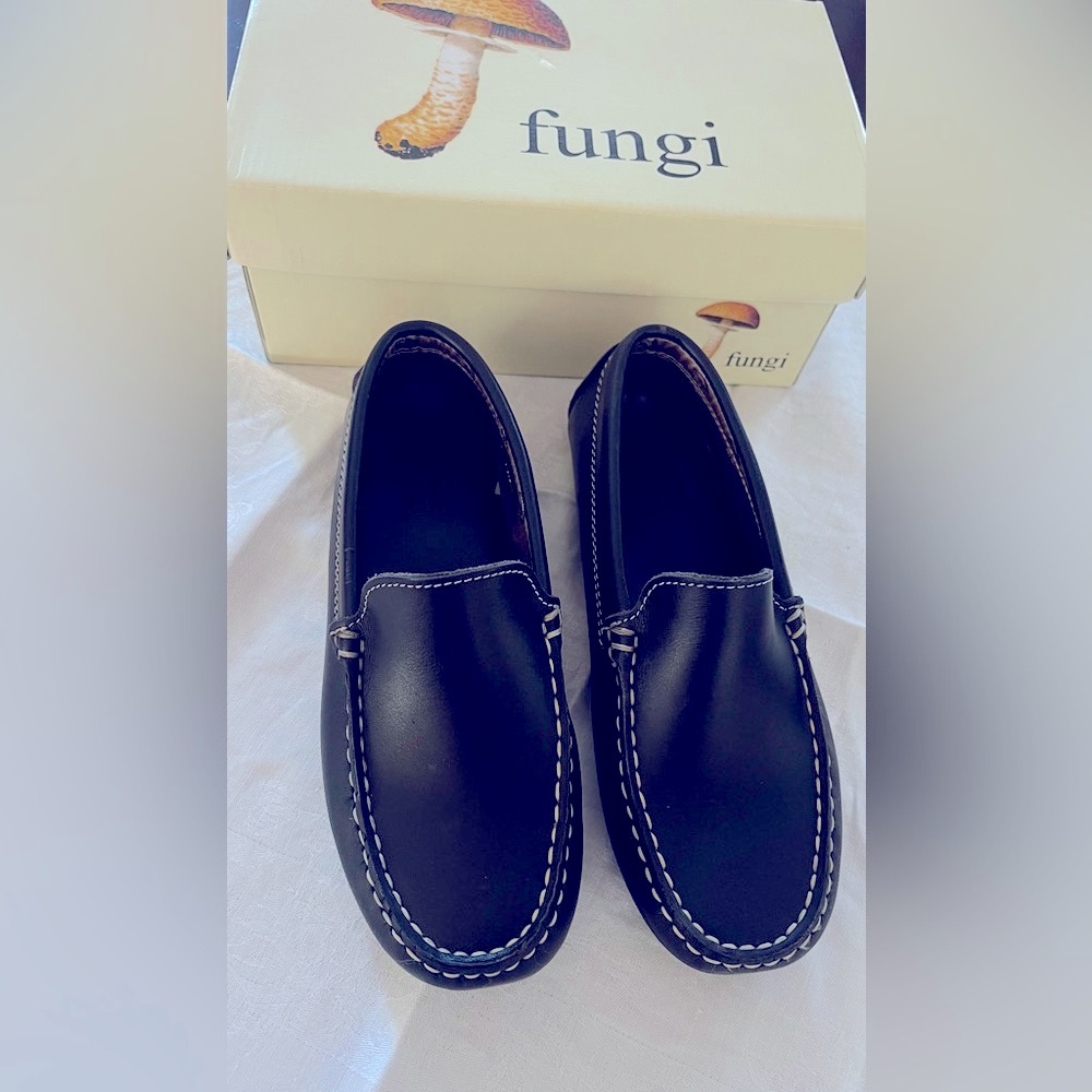 Kids shoes - slip on - boys size 2 - new- navy blue